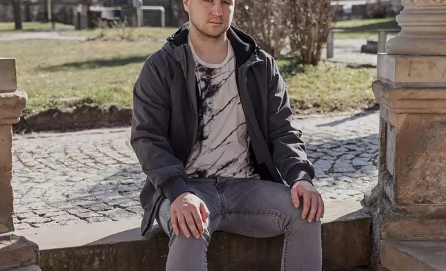 Lucas Sielaff poses for a photo in Bad Bibra, Germany, Thursday, March 20, 2025. (AP Photo/Stella Weiss)