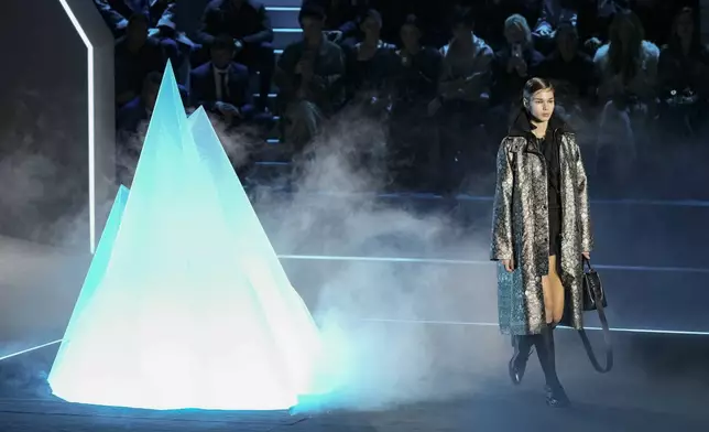 A model wears a creation as part of the Dior Fall/Winter 2025-2026 Womenswear collection presented Tuesday, March 4, 2025. in Paris. (Photo by Scott A Garfitt/Invision/AP)