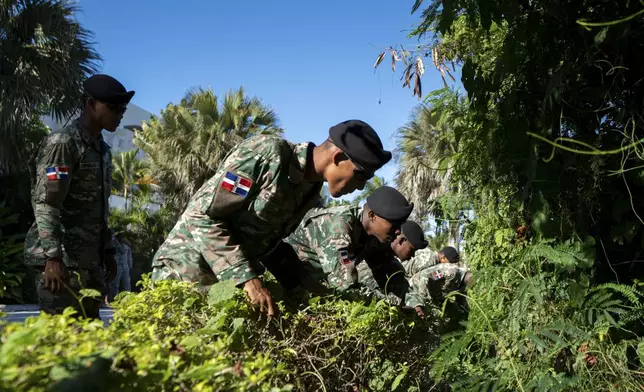 Military personnel search for Sudiksha Konanki, a university student from the U.S. who disappeared on a beach in Punta Cana, Dominican Republic, Monday, March. 10, 2025. (AP Photo/Francesco Spotorno)