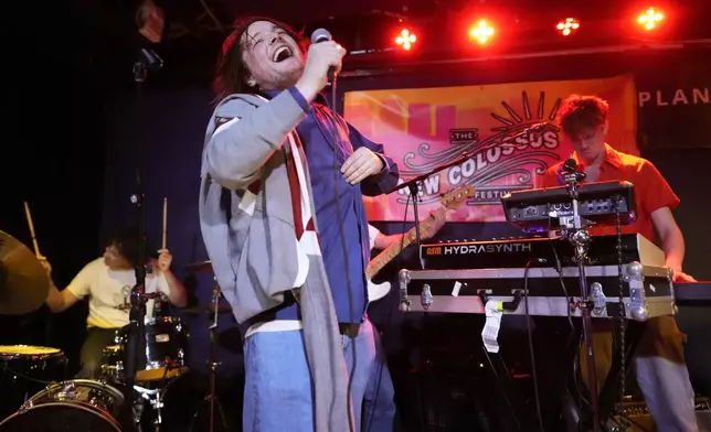 Willem Smit from the band Personal Trainer performs during The New Colossus Festival on Friday, March 7, 2025, in New York. (Photo by Charles Sykes/Invision/AP)