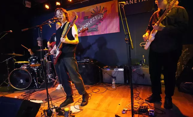 The band knitting perform during The New Colossus Festival on Friday, March 7, 2025, in New York. (Photo by Charles Sykes/Invision/AP)