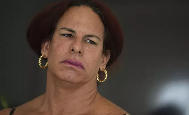 Transgender woman Rachel Perez, who applied for asylum in Mexico, gives an interview at Casa Frida, a shelter that supports LGBTQ+ migrants, in Tapachula, Chiapas state, Mexico, Tuesday, March 11, 2025. (AP Photo/Moises Castillo)