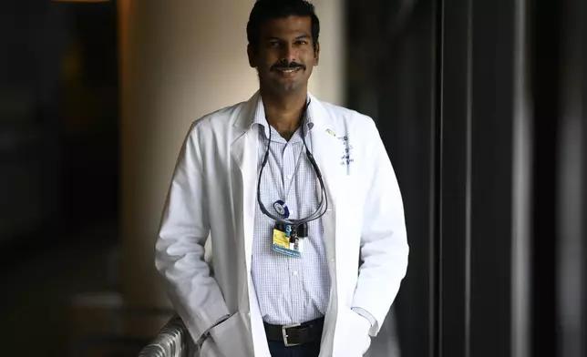 Alexander Daniel, DDS, photographed at the Johns Hopkins Outpatient Center, Friday, Feb. 28, 2025, in Baltimore. (AP Photo/Nick Wass)