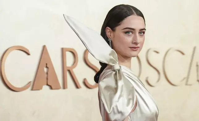 Raffey Cassidy arrives at the Oscars on Sunday, March 2, 2025, at the Dolby Theatre in Los Angeles. (AP Photo/Jae C. Hong)