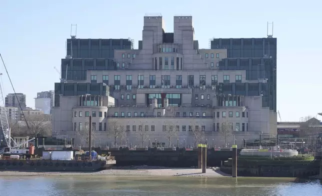A general view of the headquarters of the Secret Intelligence Service, MI6, in London, Tuesday, March 18, 2025. (AP Photo/Kin Cheung)