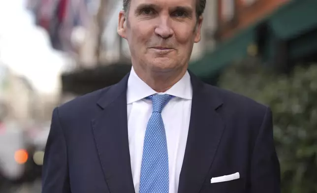 Greg Swenson of Republicans Overseas UK, poses for a photograph in London, Thursday, March 20, 2025. (AP Photo/Kin Cheung)