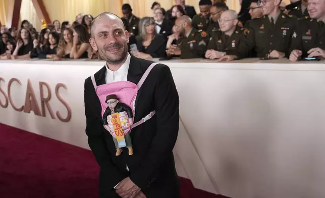 Nicolas Keppens arrives at the Oscars on Sunday, March 2, 2025, at the Dolby Theatre in Los Angeles. (AP Photo/John Locher)