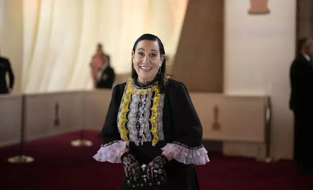 Arianne Phillips arrives at the Oscars on Sunday, March 2, 2025, at the Dolby Theatre in Los Angeles. (AP Photo/John Locher)