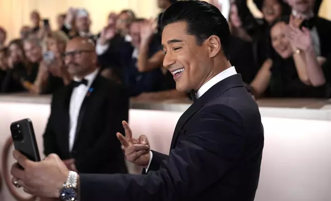 Mario Lopez arrives at the Oscars on Sunday, March 2, 2025, at the Dolby Theatre in Los Angeles. (AP Photo/John Locher)