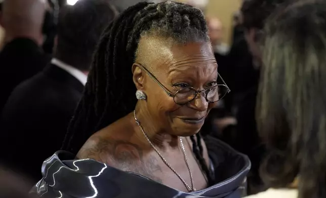 Whoopi Goldberg arrives at the Oscars on Sunday, March 2, 2025, at the Dolby Theatre in Los Angeles. (AP Photo/John Locher)