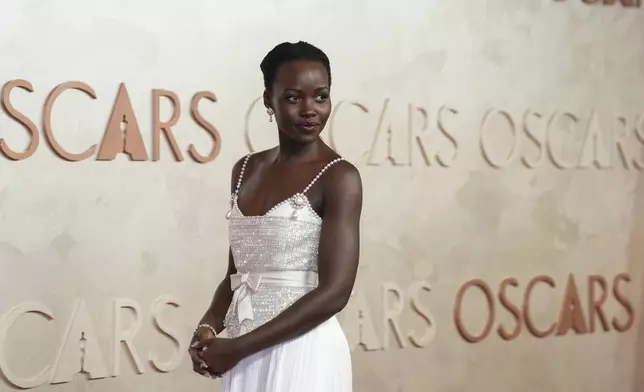Lupita Nyong'o arrives at the Oscars on Sunday, March 2, 2025, at the Dolby Theatre in Los Angeles. (AP Photo/Jae C. Hong)