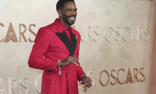 Colman Domingo arrives at the Oscars on Sunday, March 2, 2025, at the Dolby Theatre in Los Angeles. (AP Photo/Jae C. Hong)