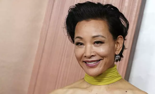 Joan Chen arrives at the Oscars on Sunday, March 2, 2025, at the Dolby Theatre in Los Angeles. (Photo by Jordan Strauss/Invision/AP)