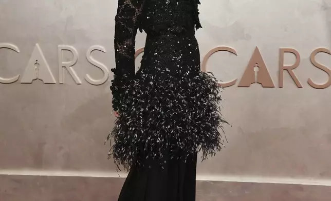 Fernanda Torres arrives at the Oscars on Sunday, March 2, 2025, at the Dolby Theatre in Los Angeles. (Photo by Richard Shotwell/Invision/AP)
