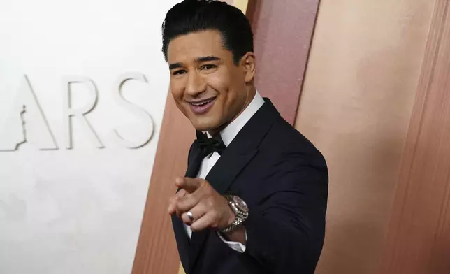 Mario Lopez arrives at the Oscars on Sunday, March 2, 2025, at the Dolby Theatre in Los Angeles. (Photo by Jordan Strauss/Invision/AP)