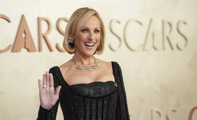 Marlee Matlin arrives at the Oscars on Sunday, March 2, 2025, at the Dolby Theatre in Los Angeles. (AP Photo/Jae C. Hong)