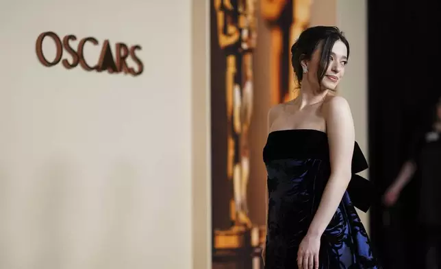 Mikey Madison arrives at the Oscars Nominees Dinner on Tuesday, Feb. 25, 2025, at the Academy Museum of Motion Pictures in Los Angeles. (Photo by Jordan Strauss/Invision/AP)