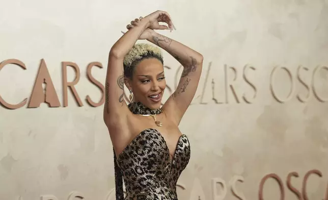Doja Cat arrives at the Oscars on Sunday, March 2, 2025, at the Dolby Theatre in Los Angeles. (AP Photo/Jae C. Hong)