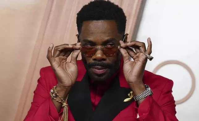 Colman Domingo arrives at the Oscars on Sunday, March 2, 2025, at the Dolby Theatre in Los Angeles. (Photo by Jordan Strauss/Invision/AP)