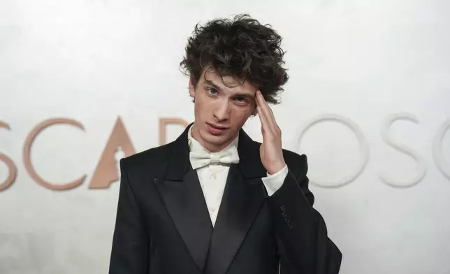Mark Eydelshteyn arrives at the Oscars on Sunday, March 2, 2025, at the Dolby Theatre in Los Angeles. (AP Photo/Jae C. Hong)