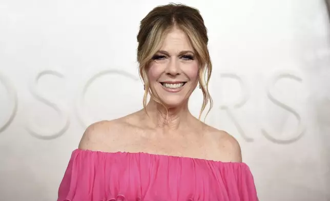 Rita Wilson arrives at the Oscars on Sunday, March 2, 2025, at the Dolby Theatre in Los Angeles. (Photo by Richard Shotwell/Invision/AP)