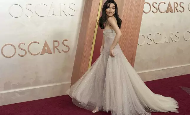 Rachel Zegler arrives at the Oscars on Sunday, March 2, 2025, at the Dolby Theatre in Los Angeles. (AP Photo/Jae C. Hong)