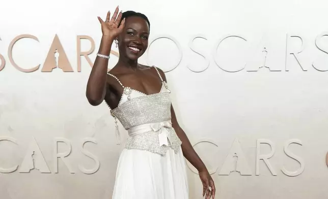 Lupita Nyong'o arrives at the Oscars on Sunday, March 2, 2025, at the Dolby Theatre in Los Angeles. (AP Photo/Jae C. Hong)
