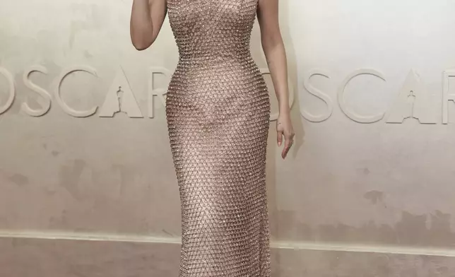 Selena Gomez arrives at the Oscars on Sunday, March 2, 2025, at the Dolby Theatre in Los Angeles. (AP Photo/Jae C. Hong)