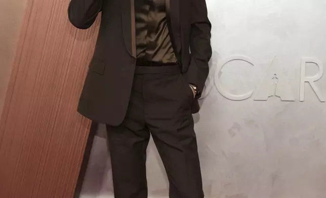 Andrew Garfield arrives at the Oscars on Sunday, March 2, 2025, at the Dolby Theatre in Los Angeles. (Photo by Jordan Strauss/Invision/AP)