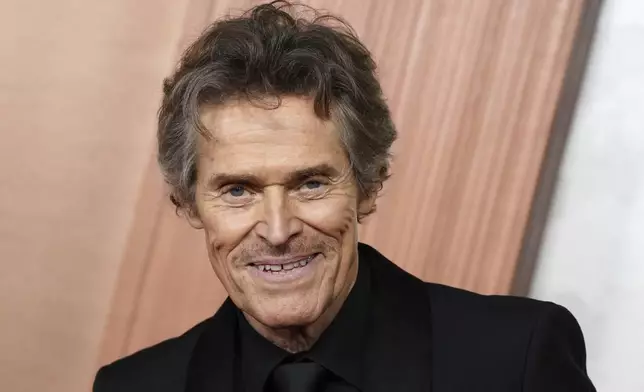 Willem Dafoe arrives at the Oscars on Sunday, March 2, 2025, at the Dolby Theatre in Los Angeles. (Photo by Jordan Strauss/Invision/AP)