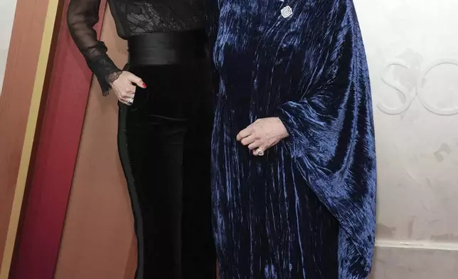 Laura Dern, left, and Isabella Rossellini arrive at the Oscars on Sunday, March 2, 2025, at the Dolby Theatre in Los Angeles. (Photo by Jordan Strauss/Invision/AP)