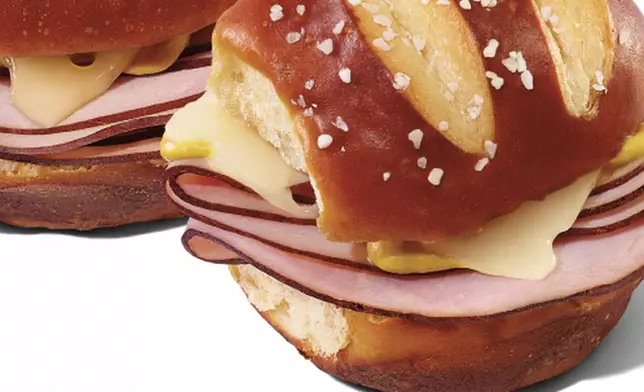 Dunkin’ is introducing new, savory Ham &amp; Swiss Pretzel Sliders featuring King's Hawaiian Pretzel Slider Buns, along with the return of the Chicken &amp; Bacon Croissant Stuffer and more crave-worthy favorites. (Photo: Business Wire)