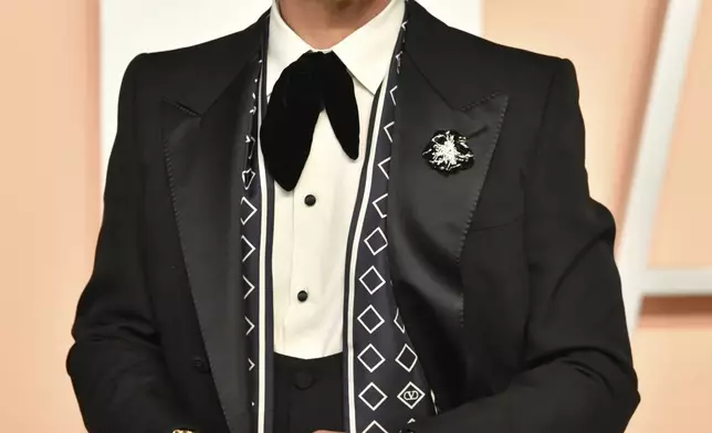 Matt Bomer arrives at the Vanity Fair Oscar Party on Sunday, March 2, 2025, at the Wallis Annenberg Center for the Performing Arts in Beverly Hills, Calif. (Photo by Evan Agostini/Invision/AP)