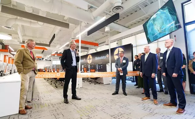 Dr. Paul Jacobs, Globalstar CEO; Jay Monroe, Globalstar Chairman; Leader Steve Scalise; Chairman Brendan Carr of the FCC; Barbee Ponder, Globalstar VP Legal &amp; Regulatory Affairs; at the grand opening ceremony for the Globalstar Satellite Operations Control Center in Covington, Louisiana.