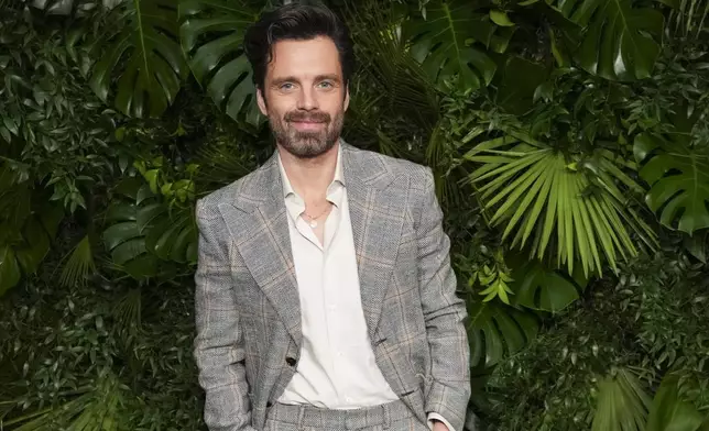 Sebastian Stan arrives at Chanel's 16th Annual Pre-Oscar Awards Dinner on Saturday, March 1, 2025, at The Beverly Hills Hotel in Beverly Hills, Calif. (Photo by Jordan Strauss/Invision/AP)