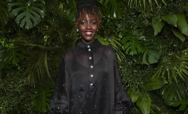 Lupita Nyong'o arrives at Chanel's 16th Annual Pre-Oscar Awards Dinner on Saturday, March 1, 2025, at The Beverly Hills Hotel in Beverly Hills, Calif. (Photo by Jordan Strauss/Invision/AP)