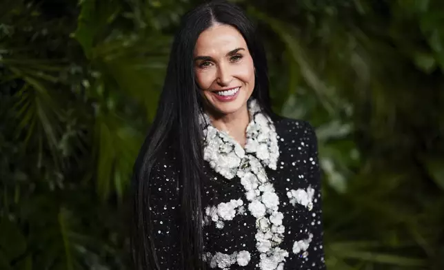Demi Moore arrives at Chanel's 16th Annual Pre-Oscar Awards Dinner on Saturday, March 1, 2025, at The Beverly Hills Hotel in Beverly Hills, Calif. (Photo by Jordan Strauss/Invision/AP)