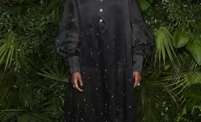 Lupita Nyong'o arrives at Chanel's 16th Annual Pre-Oscar Awards Dinner on Saturday, March 1, 2025, at The Beverly Hills Hotel in Beverly Hills, Calif. (Photo by Jordan Strauss/Invision/AP)