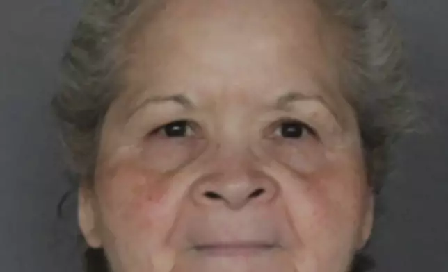 In this undated photo provided by Texas Department of Criminal Justice is prison inmate Yolanda Saldívar, who is serving a life sentence at the Patrick L. O'Daniel Unit prison in Gatesville, Texas, after being convicted of killing Tejano music star Selena Quintanilla-Perez. (Texas Department of Criminal Justice via AP)