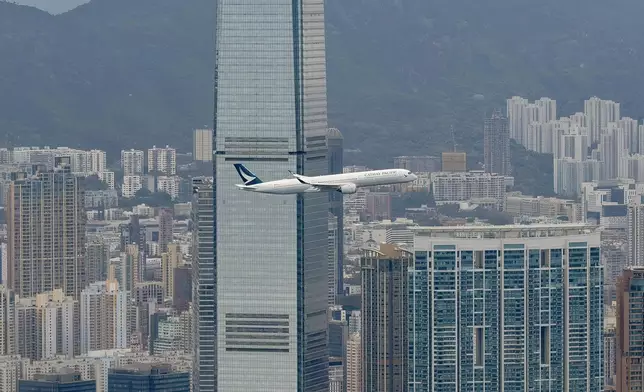 Cathay's special flight flied over ifc yesterday (30 March). Source: Cathay Pacific
