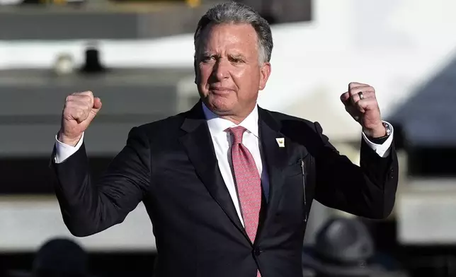 FILE - Steve Witkoff arrives at a campaign rally for Republican presidential nominee former President Donald Trump at the Butler Farm Show, Oct. 5, 2024, in Butler, Pa. (AP Photo/Julia Demaree Nikhinson, File)