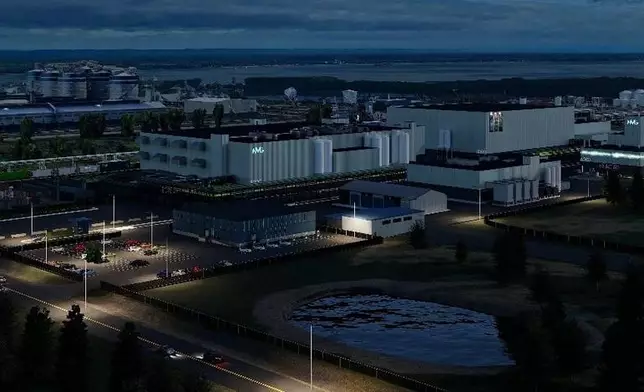 Rendering of the Phase-2 Bécancour Battery Material Plant, in the heart of the Bécancour industrial park set to produce ~44,000 tpa of active anode material.