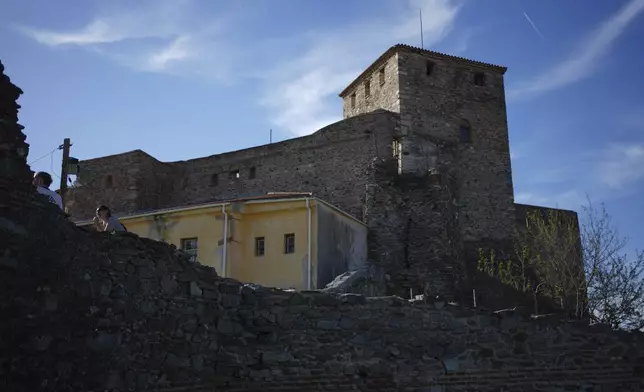 Yedi Kule prison, which is now a museum, looms over the Greek city of Thessaloniki on Friday, April 11, 2025. (AP Photo/Thanassis Stavrakis)