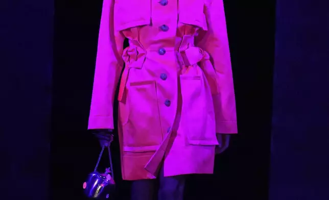 A model wears a creation from the Alexandre Herchcovitch collection during Sao Paulo Fashion Week in Sao Paulo, Monday, April 7, 2025. (AP Photo/Andre Penner)