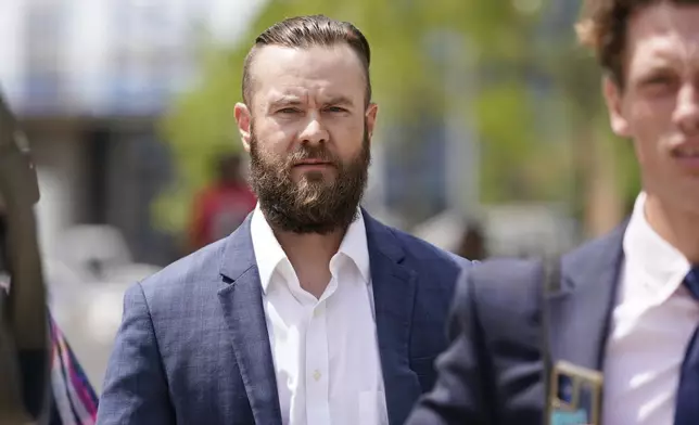 FILE - Cade Cothren, the former chief of staff to former Tennessee House Speaker Glen Casada, leaves Federal Court Aug. 23, 2022, in Nashville, Tenn. (AP Photo/Mark Humphrey, File)