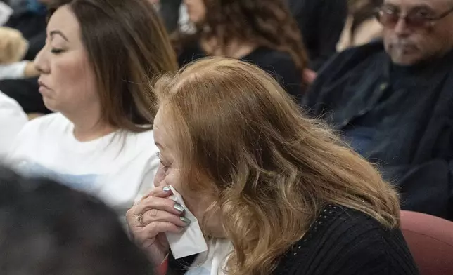 A person reacts during a hearing for Patrick Crusius at the Enrique Moreno County Courthosue in El Paso, Texas, Monday, April 21, 2025. (Omar Ornelas/Pool Photo via AP)