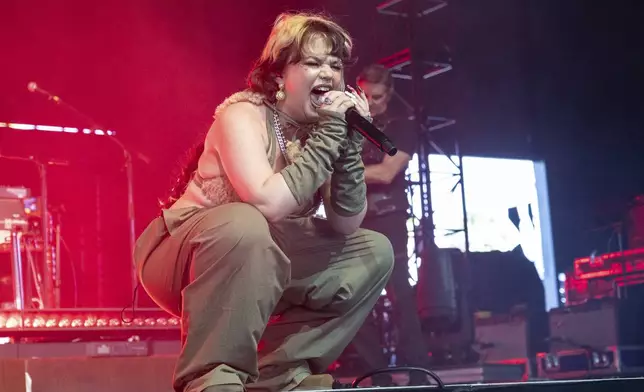 Lola Young performs during the first weekend of the Coachella Valley Music and Arts Festival at the Empire Polo Club on Friday, April 11, 2025, in Indio, Calif. (Photo by Amy Harris/Invision/AP)