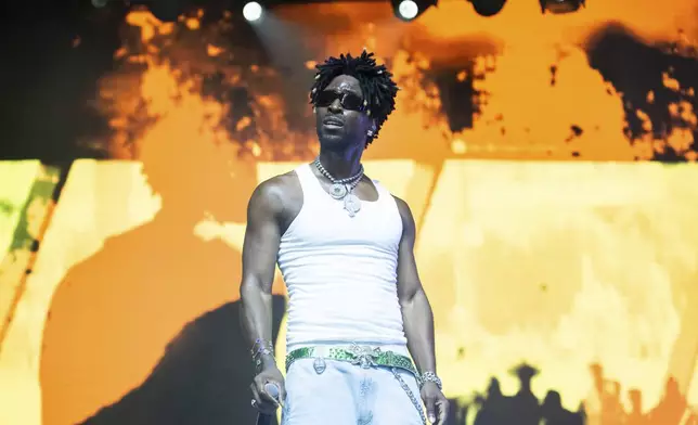 SAINt JHN performs during the first weekend of the Coachella Valley Music and Arts Festival at the Empire Polo Club on Friday, April 11, 2025, in Indio, Calif. (Photo by Amy Harris/Invision/AP)