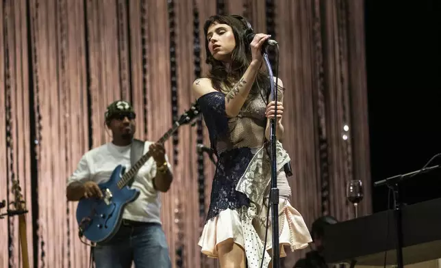 Clairo performs during the first weekend of the Coachella Valley Music and Arts Festival at the Empire Polo Club on Saturday, April 12, 2025, in Indio, Calif. (Photo by Amy Harris/Invision/AP)