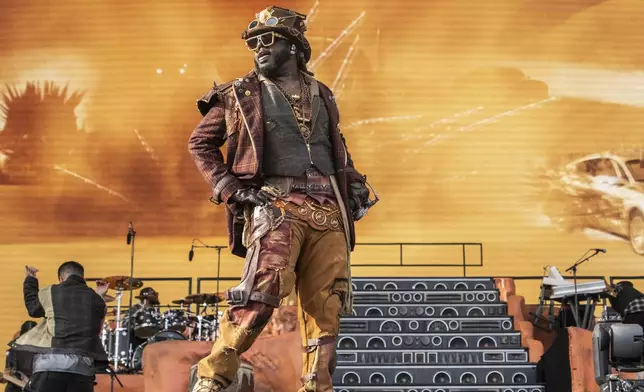 T-Pain performs during the first weekend of the Coachella Valley Music and Arts Festival at the Empire Polo Club on Saturday, April 12, 2025, in Indio, Calif. (Photo by Amy Harris/Invision/AP)